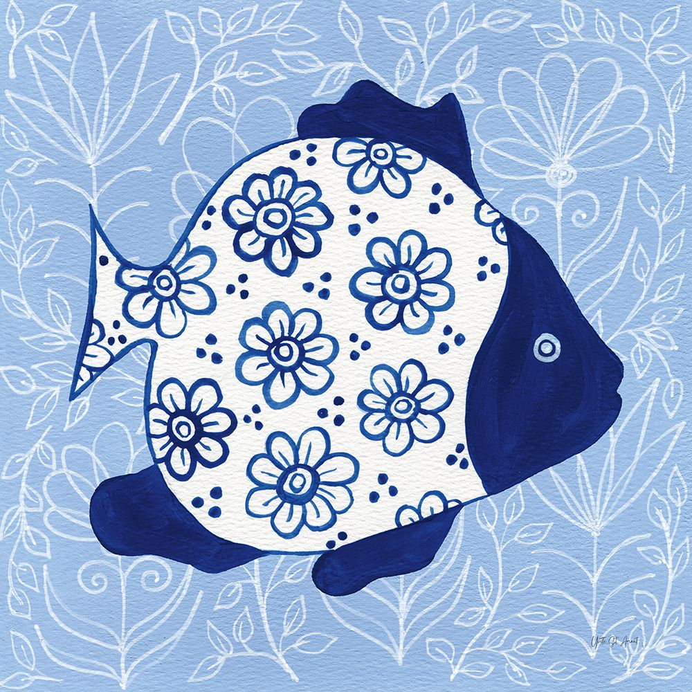 Coastal Chinoiserie I art print by Yvette St. Amant for $57.95 CAD
