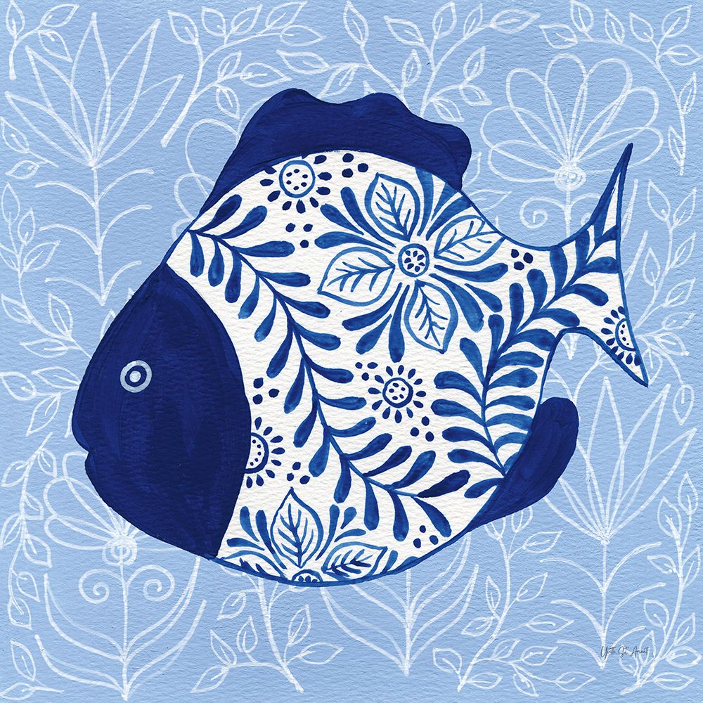 Coastal Chinoiserie II art print by Yvette St. Amant for $57.95 CAD