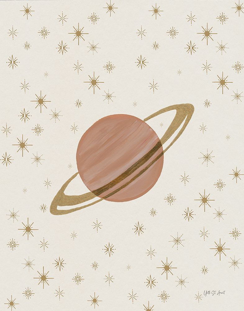 Serene Saturn and Stars art print by Yvette St. Amant for $57.95 CAD