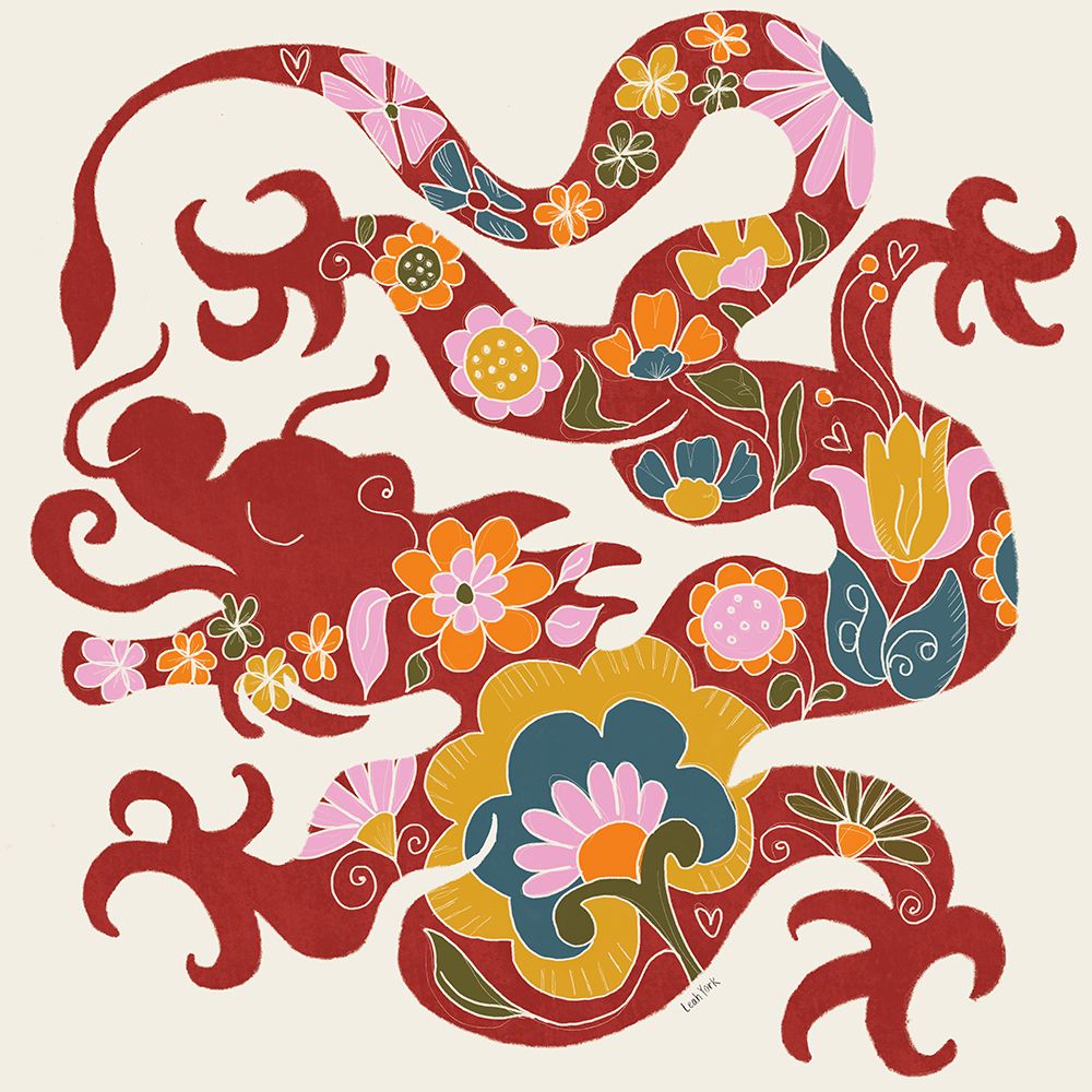 Year of the Dragon Color art print by Leah York for $57.95 CAD