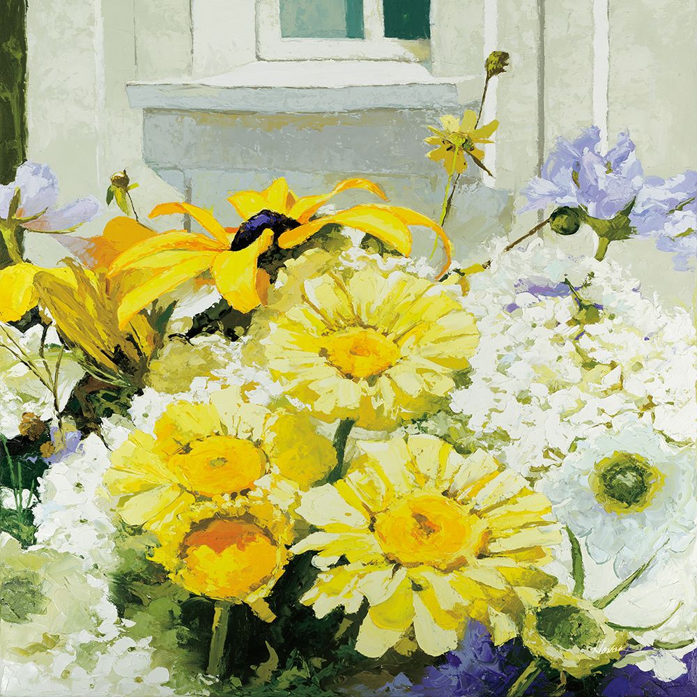 Cottage Susans and Daisies art print by Shirley Novak for $57.95 CAD