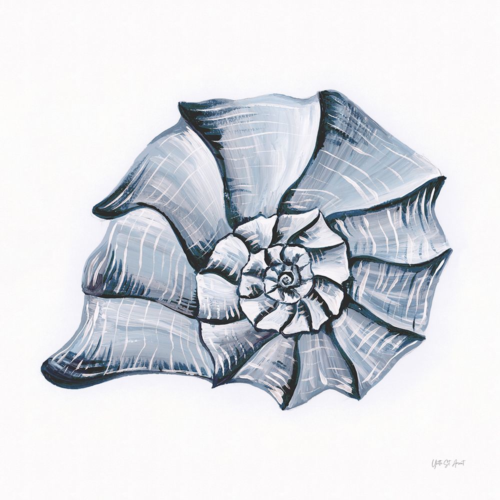 Coastal Harp Shell Navy art print by Yvette St. Amant for $57.95 CAD