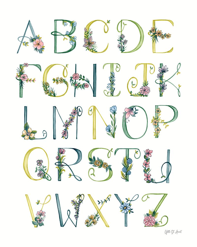 Spring Alphabet art print by Yvette St. Amant for $57.95 CAD