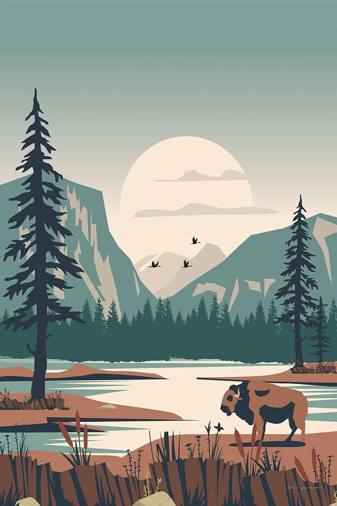 Yellowstone No Words art print by Omar Escalante for $57.95 CAD