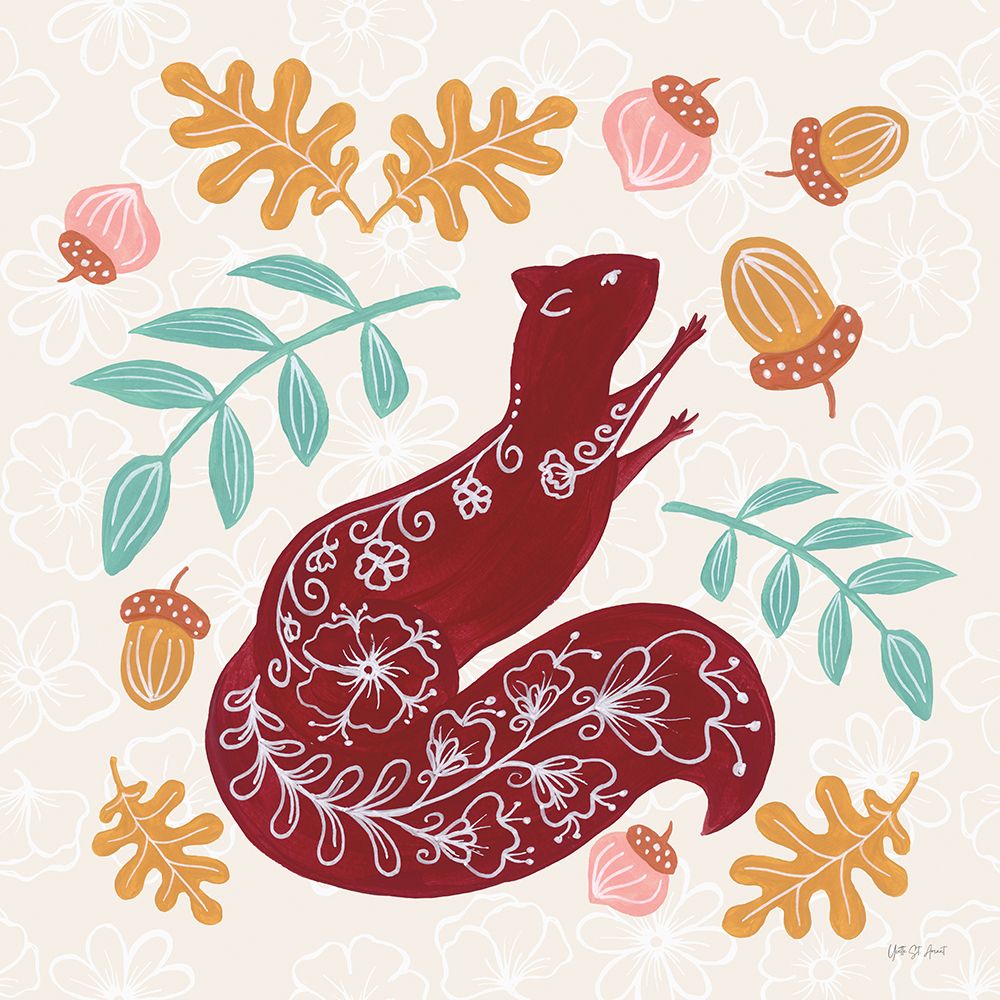 Gathering Acorns art print by Yvette St. Amant for $57.95 CAD
