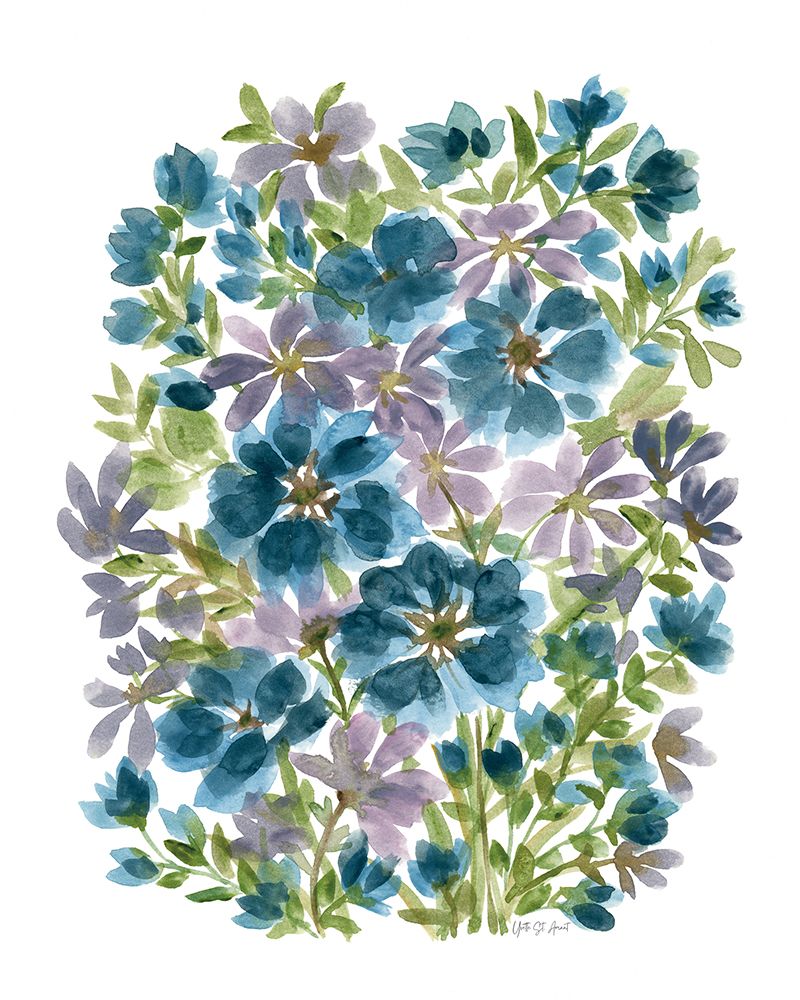 Blue Blooms art print by Yvette St. Amant for $57.95 CAD
