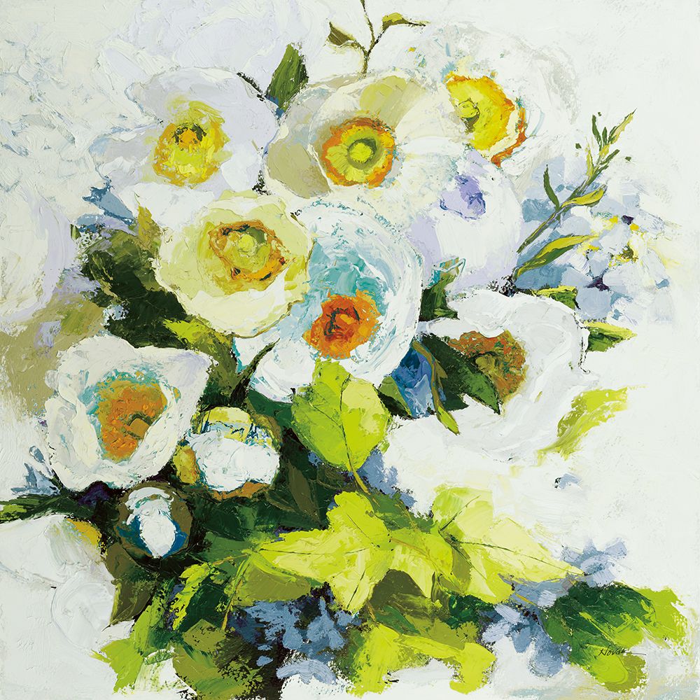 Poppies and Peonies Neutral art print by Shirley Novak for $57.95 CAD