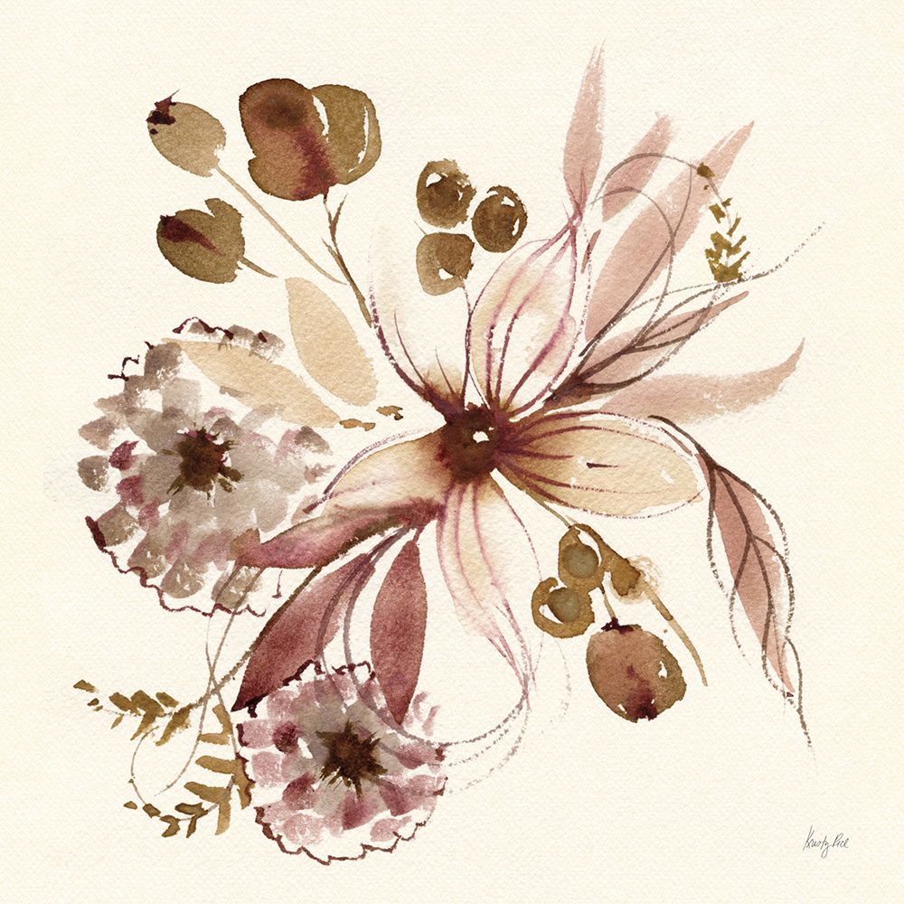 Sepia Floral art print by Kristy Rice for $57.95 CAD