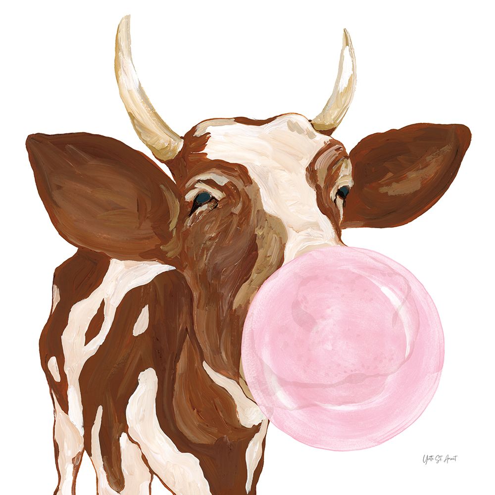 Bubblegum Cow art print by Yvette St. Amant for $57.95 CAD