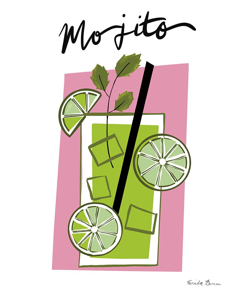 Colorful Cocktails I art print by Farida Zaman for $57.95 CAD