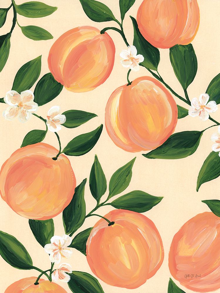 Garden Peaches art print by Yvette St. Amant for $57.95 CAD