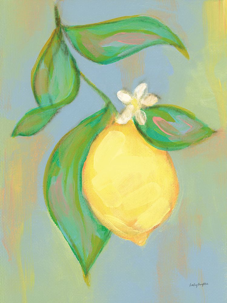 Blue Lemon I art print by Haley Knighten for $57.95 CAD