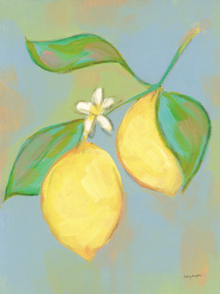 Blue Lemon II art print by Haley Knighten for $57.95 CAD
