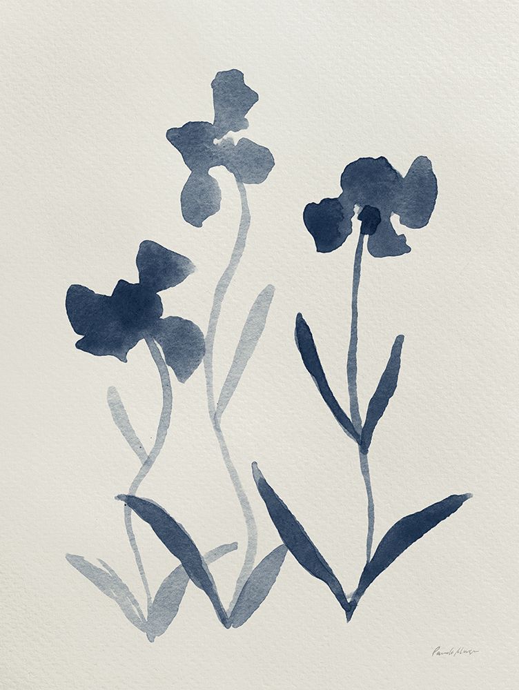 Blue Florals I Navy art print by Pamela Munger for $57.95 CAD