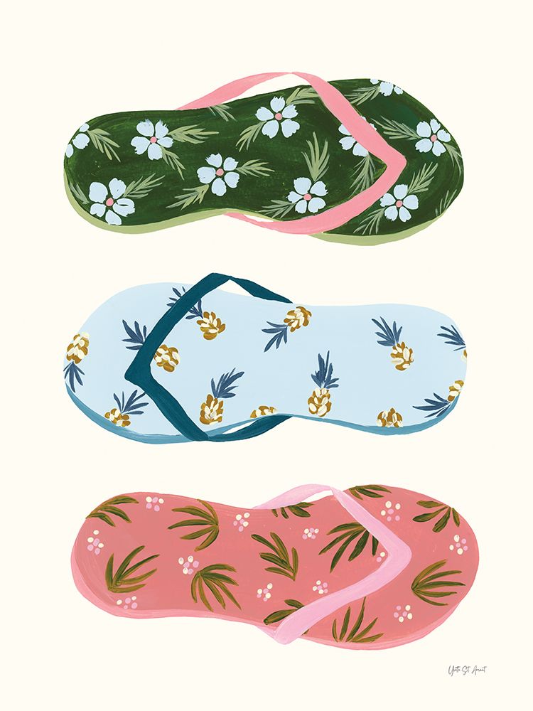 My Tropical Flip Flops art print by Yvette St. Amant for $57.95 CAD