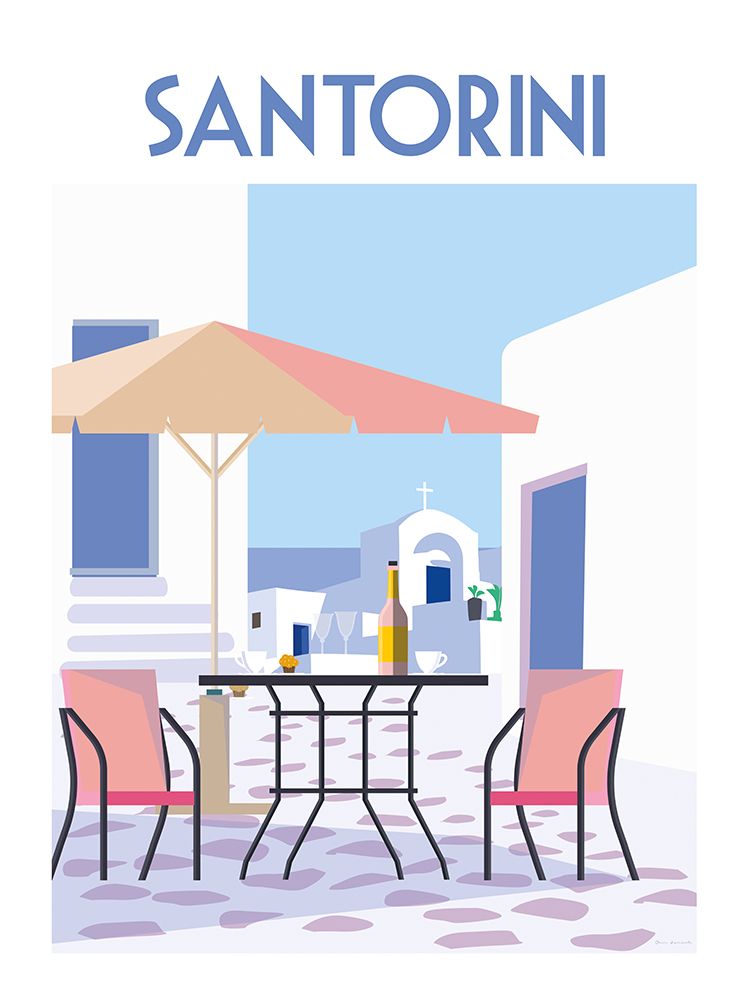Santorini Poster I art print by Omar Escalante for $57.95 CAD