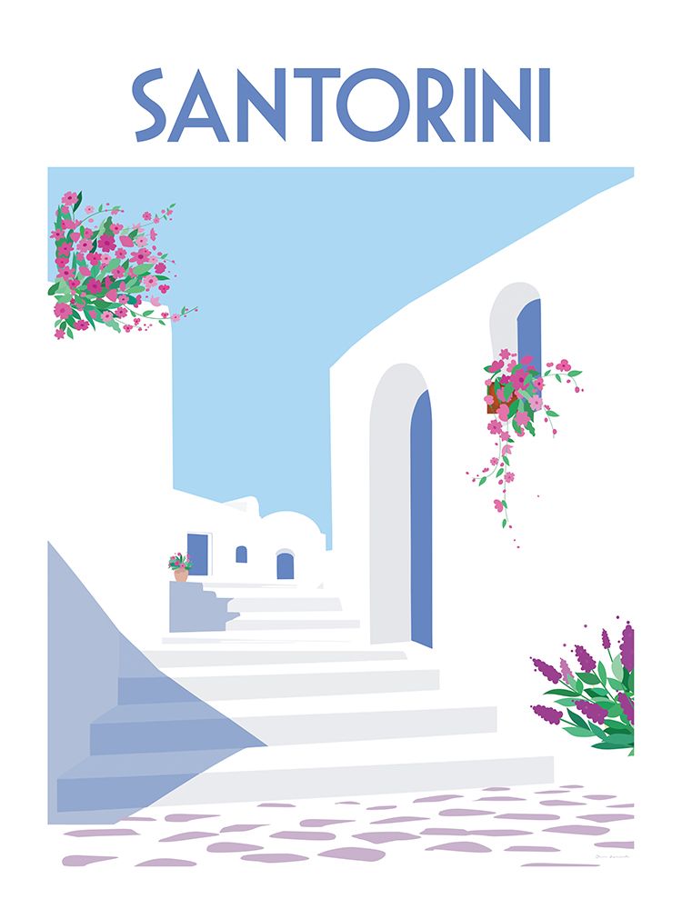 Santorini Poster II art print by Omar Escalante for $57.95 CAD