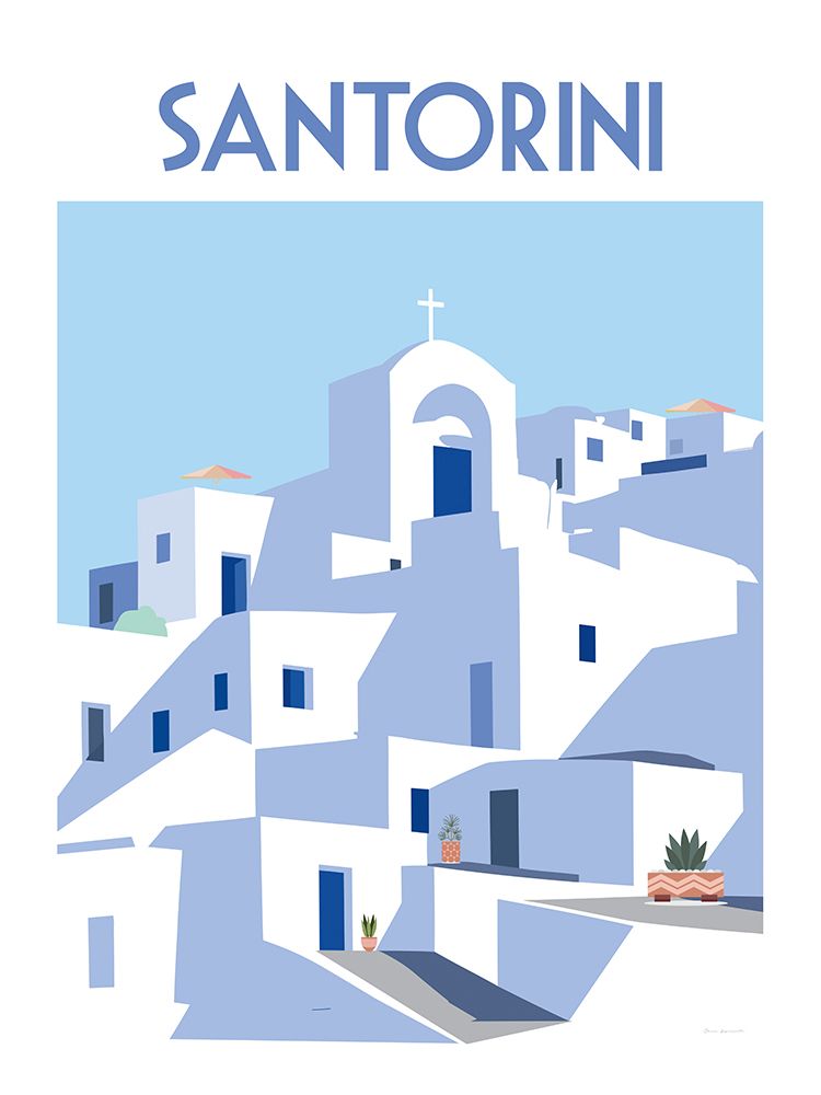Santorini Poster III art print by Omar Escalante for $57.95 CAD
