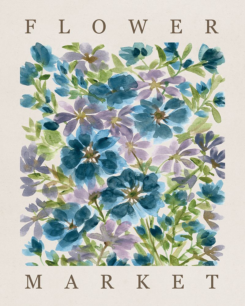 Blue Blooms Poster art print by Yvette St. Amant for $57.95 CAD