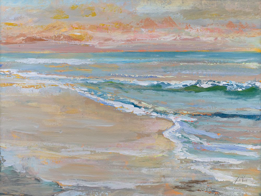Peach Beach art print by Jeanette Vertentes for $57.95 CAD