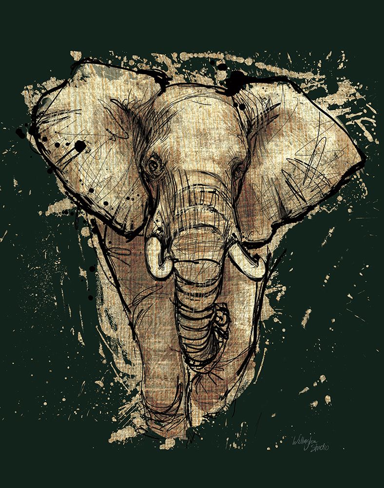 Gold Africa I on Green art print by Wellington Studio for $57.95 CAD