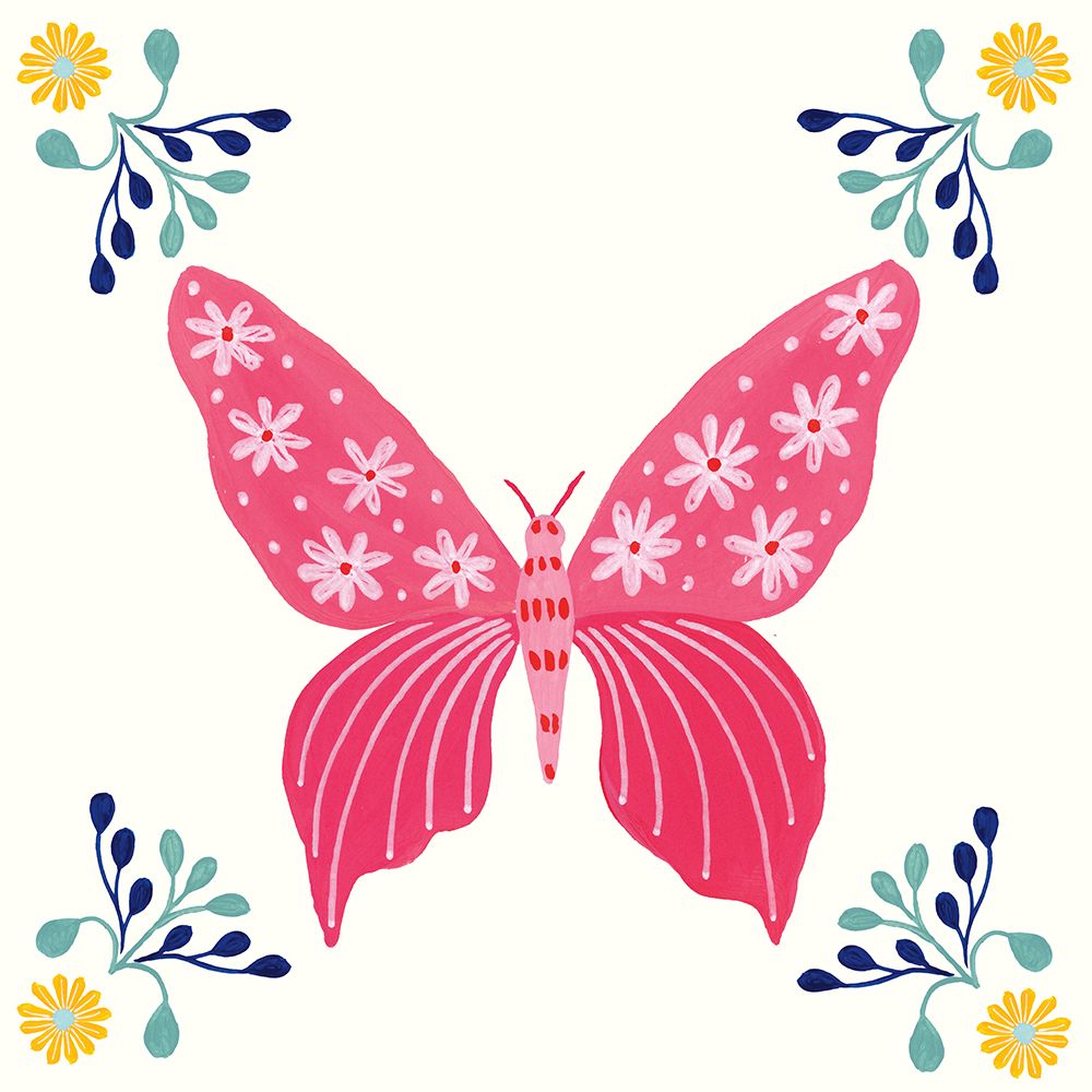 Folk Butterfly VI art print by Yvette St. Amant for $57.95 CAD