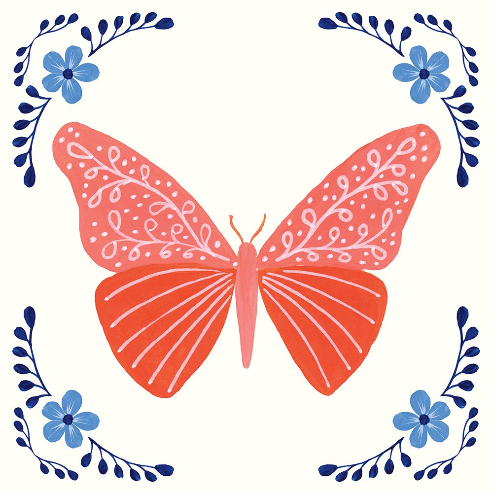 Folk Butterfly VII art print by Yvette St. Amant for $57.95 CAD