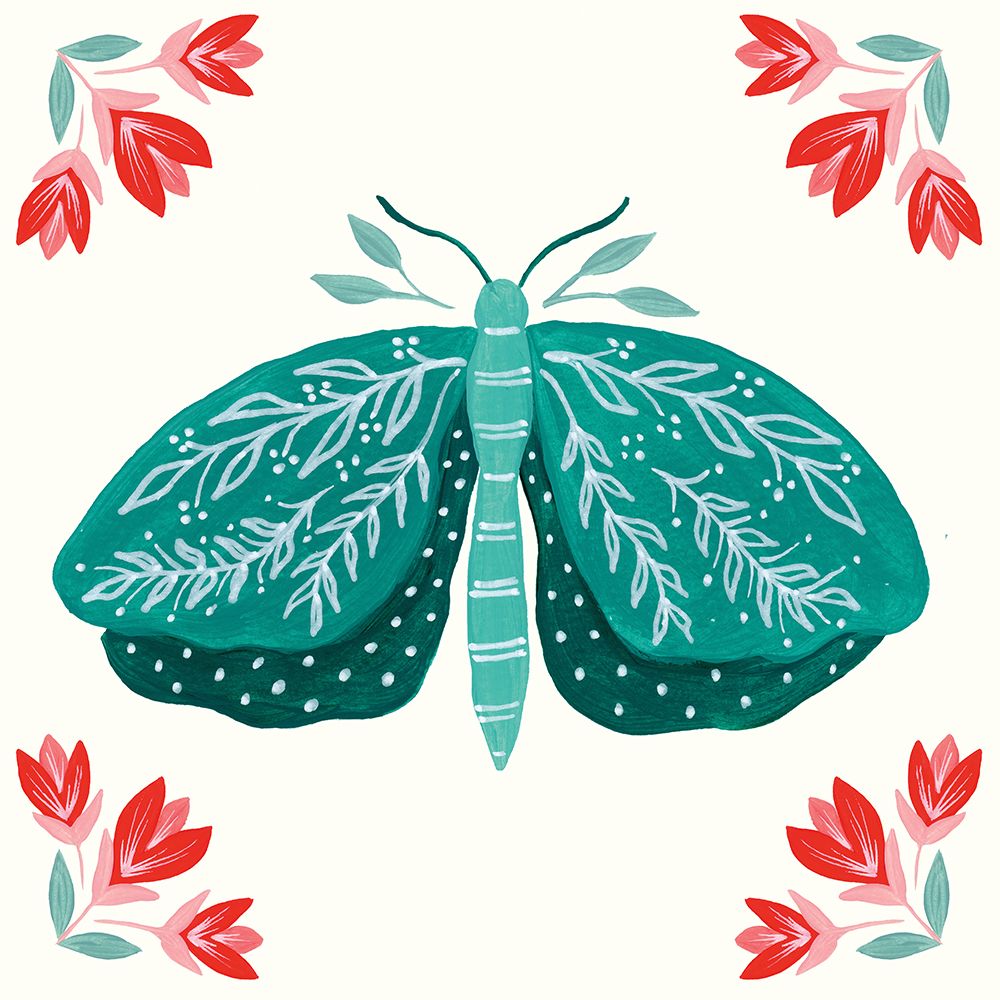 Folk Butterfly VIII art print by Yvette St. Amant for $57.95 CAD