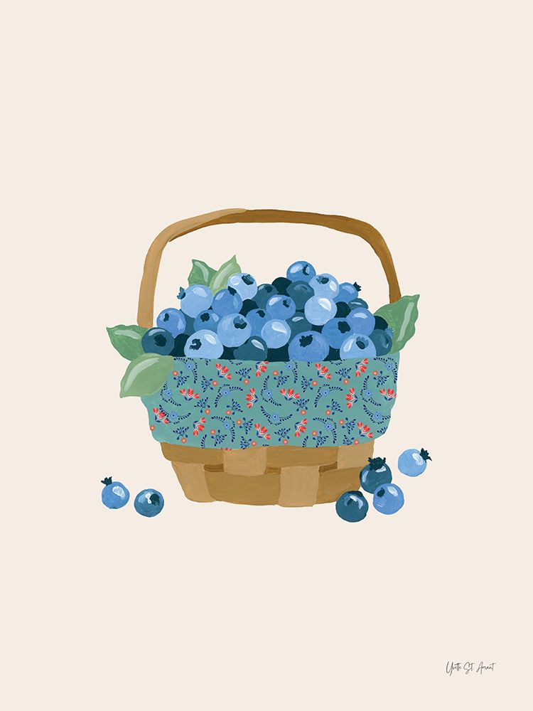 Baking with Blueberries I art print by Yvette St. Amant for $57.95 CAD