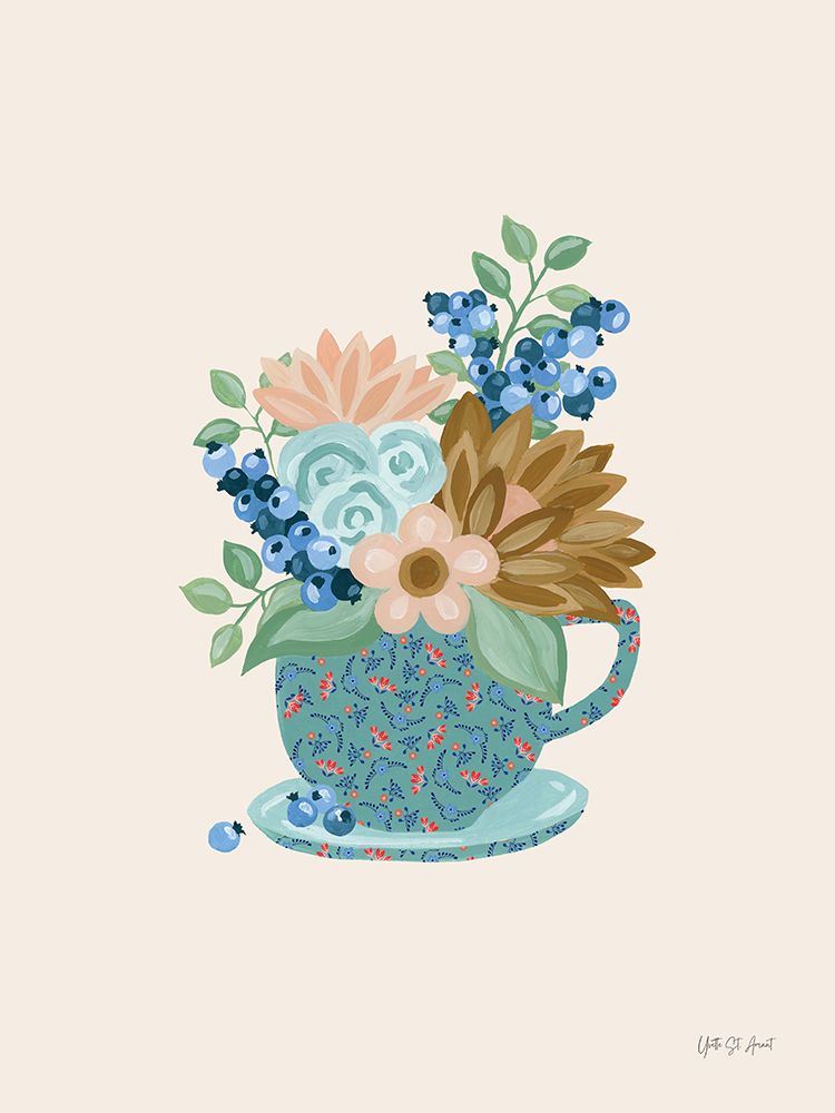 Baking with Blueberries V art print by Yvette St. Amant for $57.95 CAD
