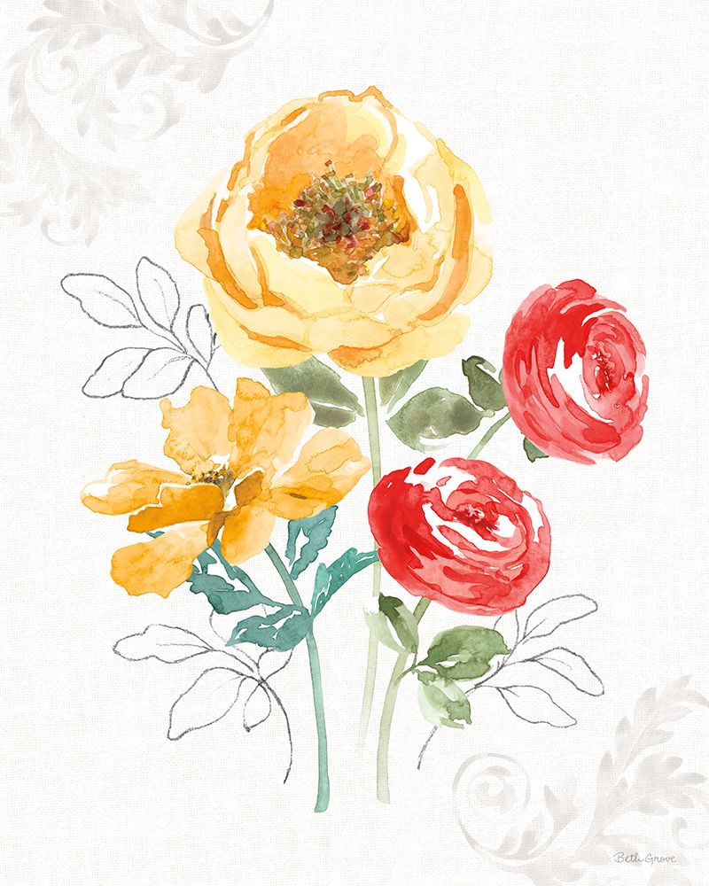 Sunny Bouquets IV art print by Beth Grove for $57.95 CAD