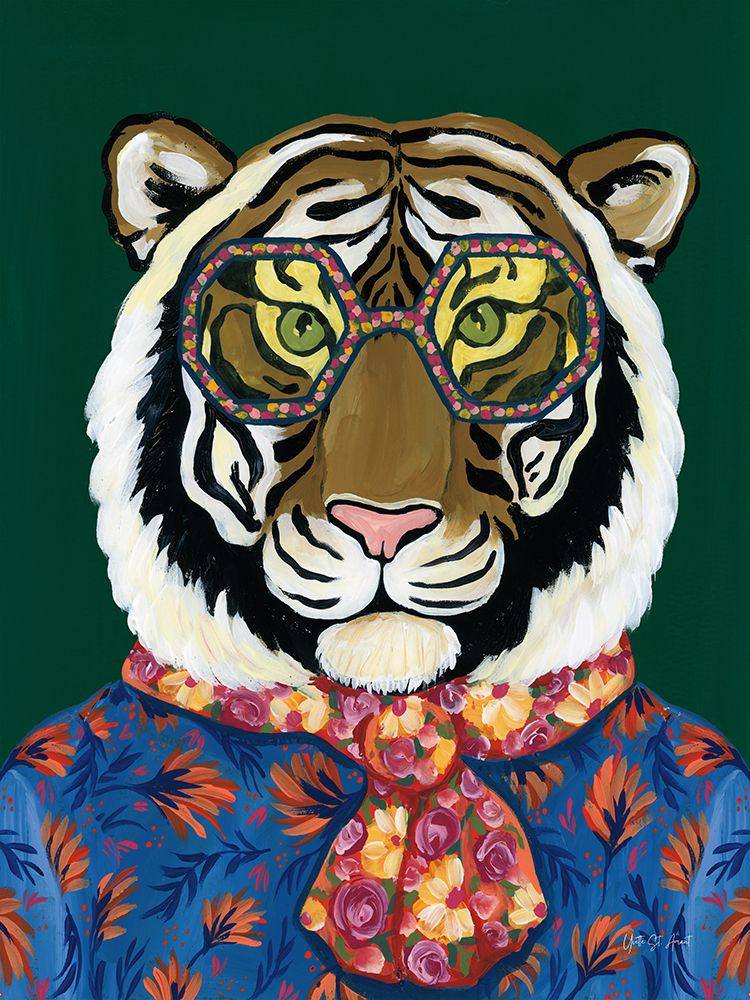 Miami Living Tiger Portrait art print by Yvette St. Amant for $57.95 CAD