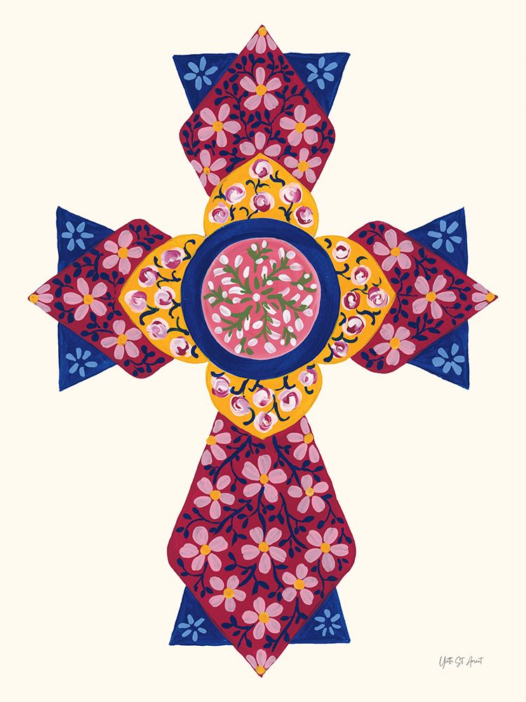 Blooming Cross I art print by Yvette St. Amant for $57.95 CAD