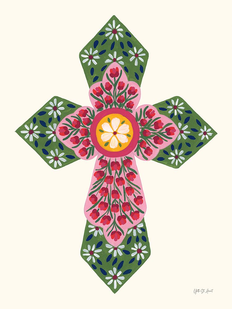 Blooming Cross II art print by Yvette St. Amant for $57.95 CAD