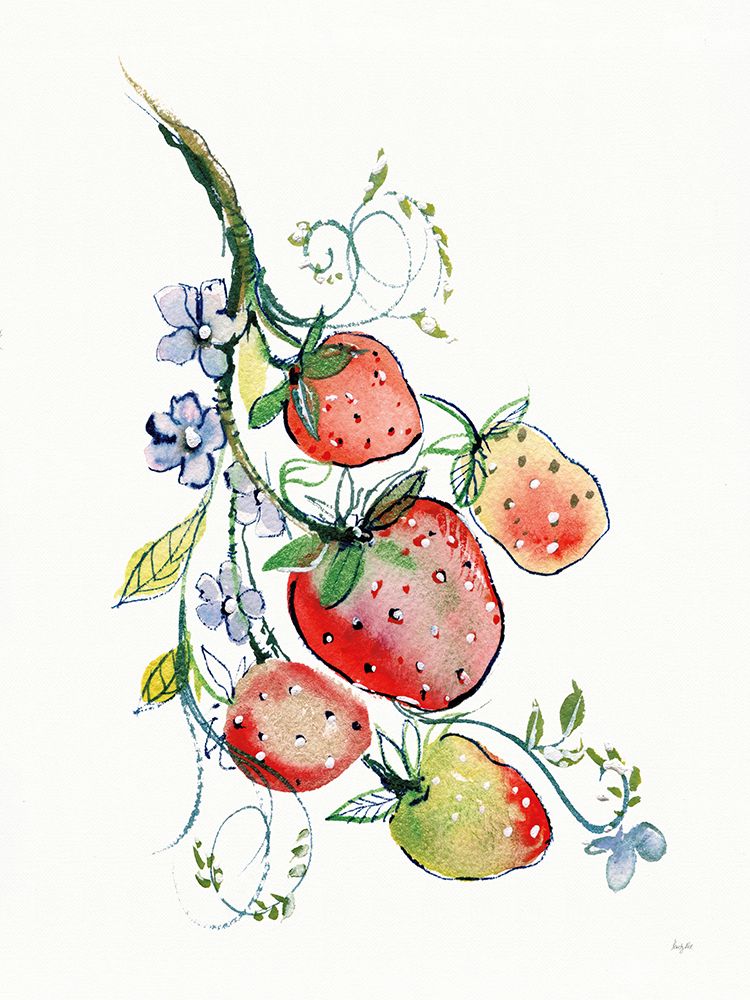 Summer Strawberries art print by Kristy Rice for $57.95 CAD