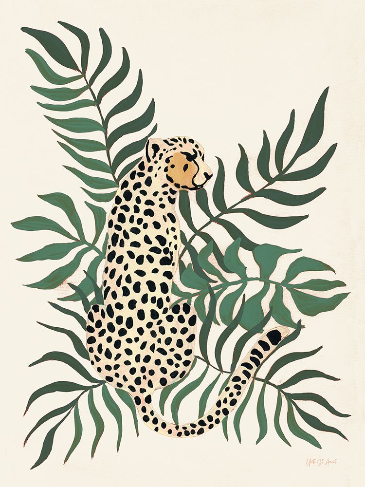 Sitting Cheetah Cream art print by Yvette St. Amant for $57.95 CAD