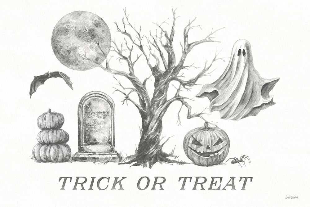 Spooky Halloween II art print by Leslie Trimbach for $57.95 CAD