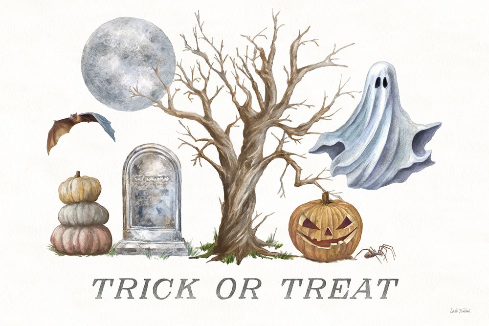 Spooky Halloween II Color art print by Leslie Trimbach for $57.95 CAD