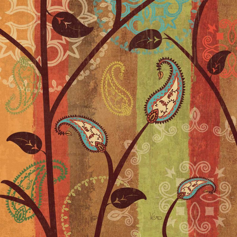 Paisley Garden I art print by Veronique Charron for $57.95 CAD