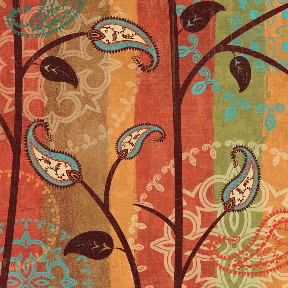 Paisley Garden II art print by Veronique Charron for $57.95 CAD