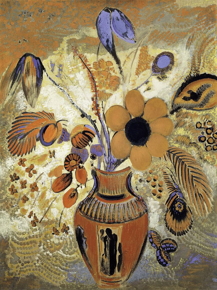 Etruscan Vase with Flowers art print by Public Domain for $57.95 CAD