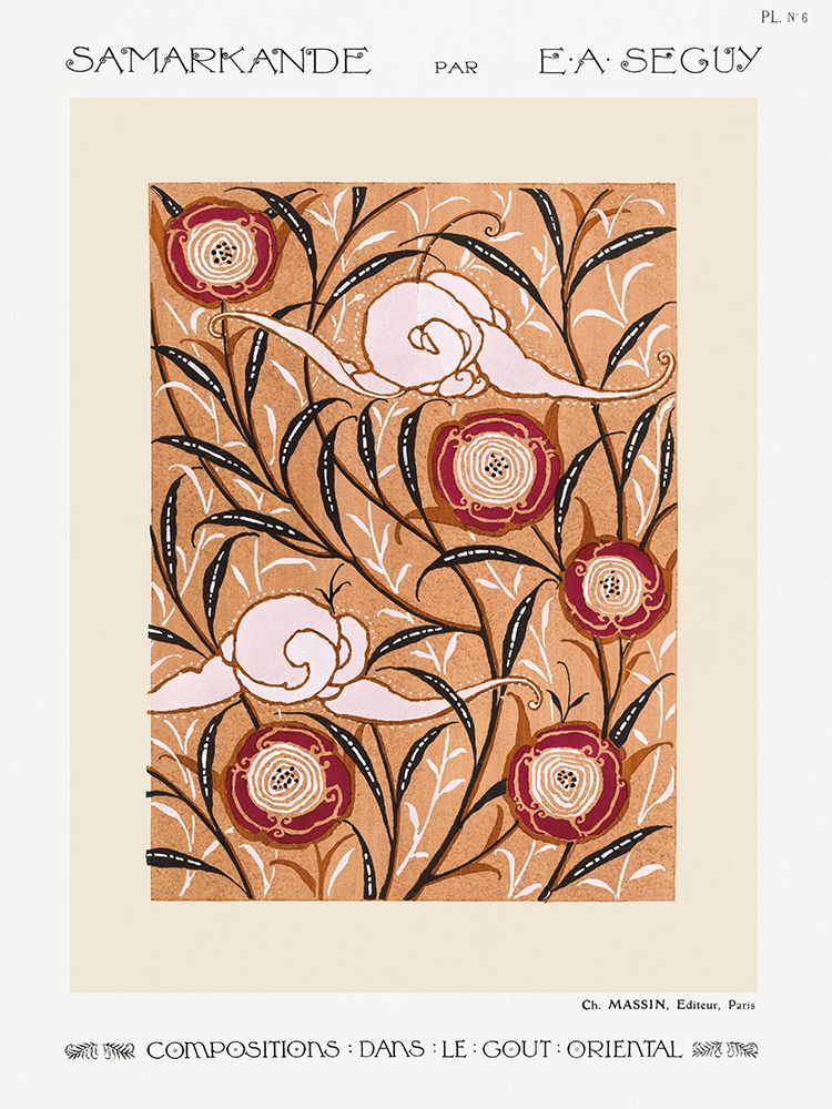 Vintage Pochoir Poster II art print by Public Domain for $57.95 CAD