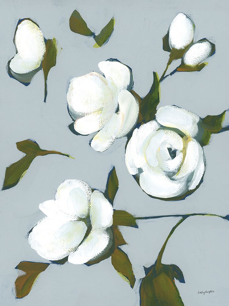 Garden Blue I art print by Haley Knighten for $57.95 CAD