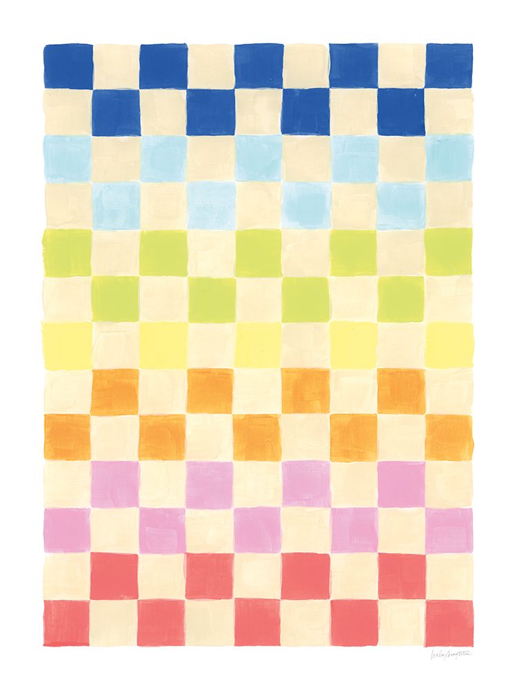 Sunny Side Checks art print by Haley Knighten for $57.95 CAD