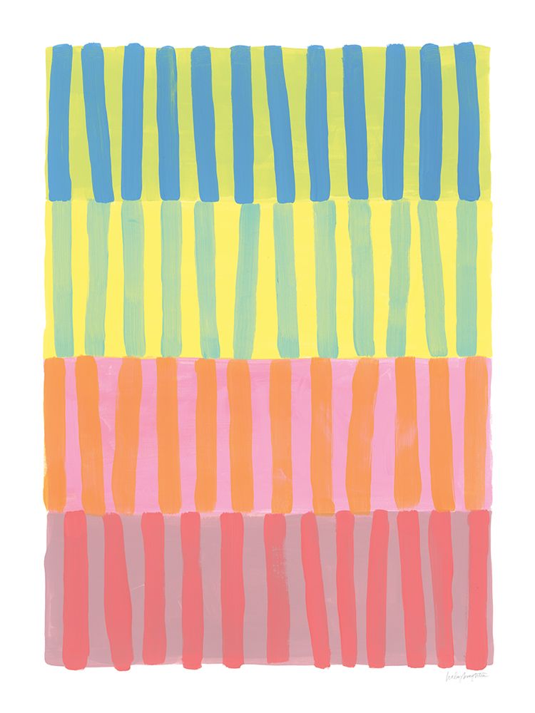 Sunny Side Stripes art print by Haley Knighten for $57.95 CAD