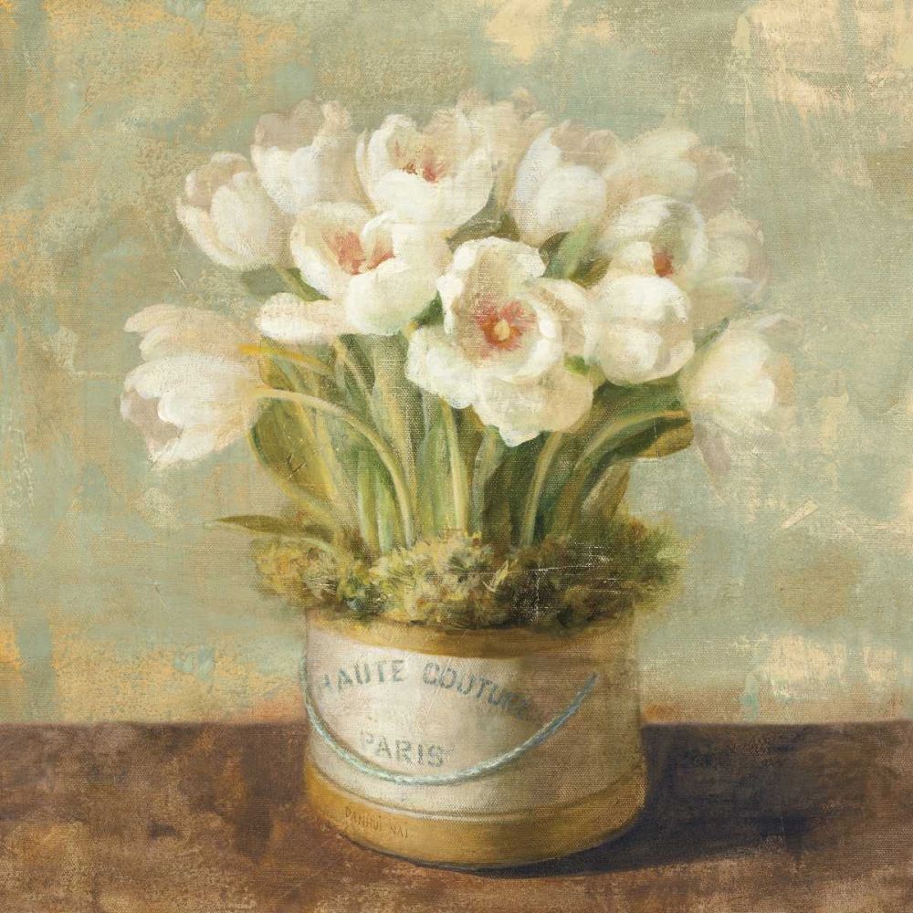 Hatbox Tulips - Wag art print by Danhui Nai for $57.95 CAD
