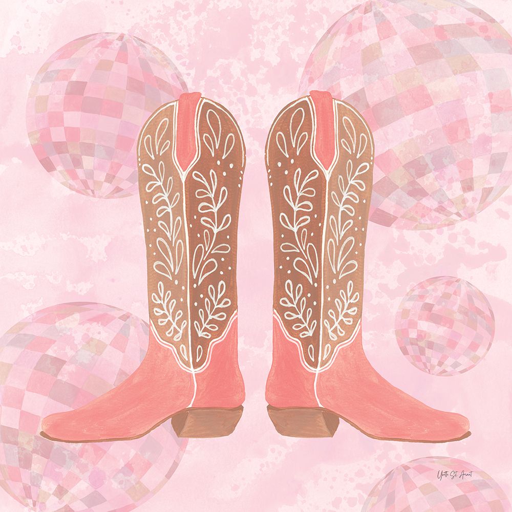 Disco Cowgirl I art print by Yvette St. Amant for $57.95 CAD