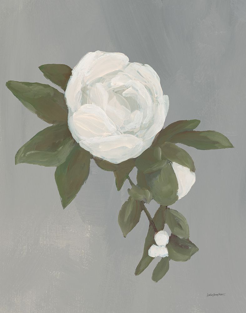 Sweet Peony Gray art print by Haley Knighten for $57.95 CAD
