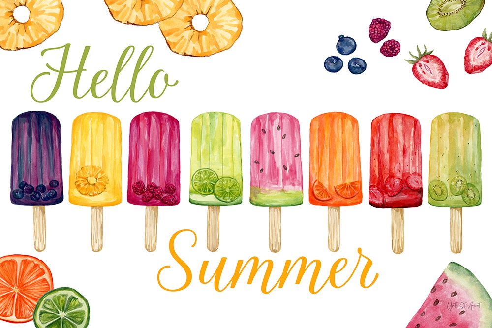 Fruity Popsicles I art print by Yvette St. Amant for $57.95 CAD