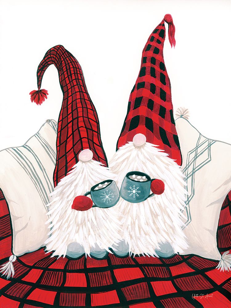 Christmas Gnomes Cocoa Party II art print by Yvette St. Amant for $57.95 CAD